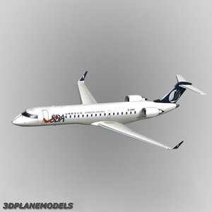 3d model bombardier crj-700 shandong airlines