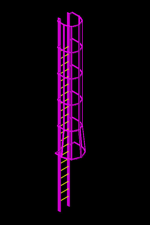 3d warehouse sketchup caged ladder