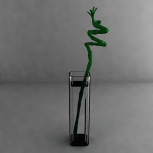 bamboo lucky vase 3d dxf