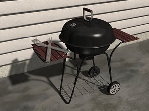 3d model charcoal grill