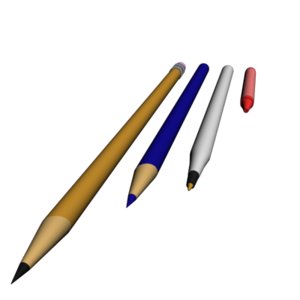 pencil ed 3d model