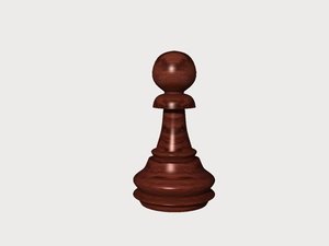 3d model chess pawn