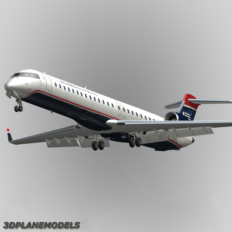 3d bombardier crj900 airways model