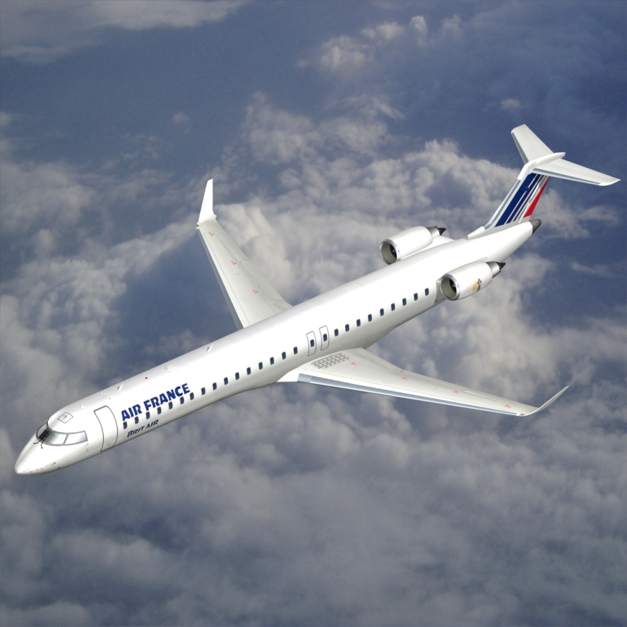 bombardier crj-1000 air france 3d model