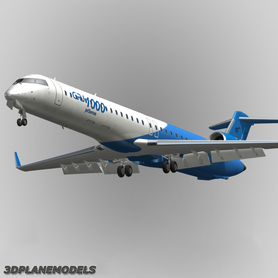 庞巴迪crj-1000 house颜色3d模型