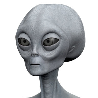 grey alien 3d model