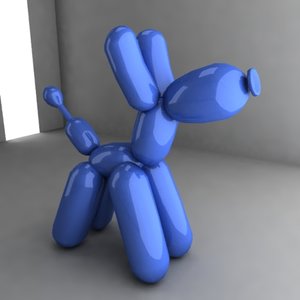 3d baloon dog model