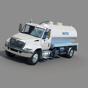 water tank truck 3d model