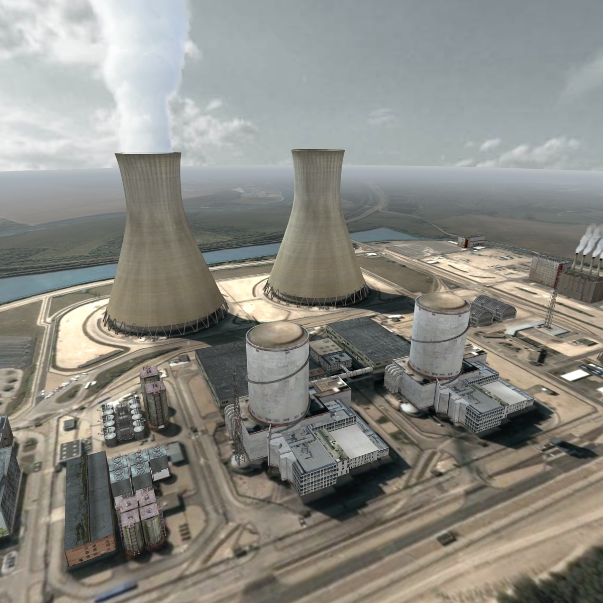 nuclear power plant 3d model