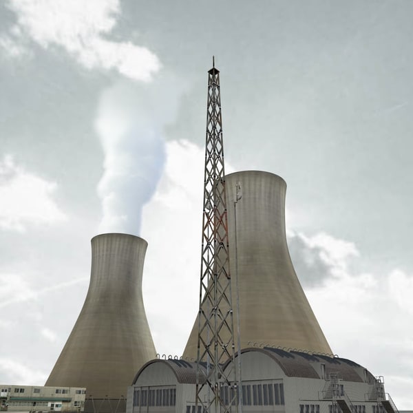 nuclear power plant 3d model