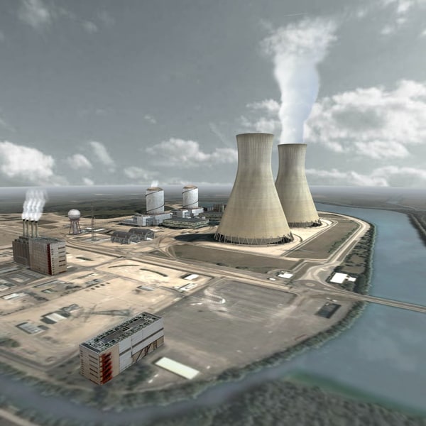 nuclear power plant 3d model