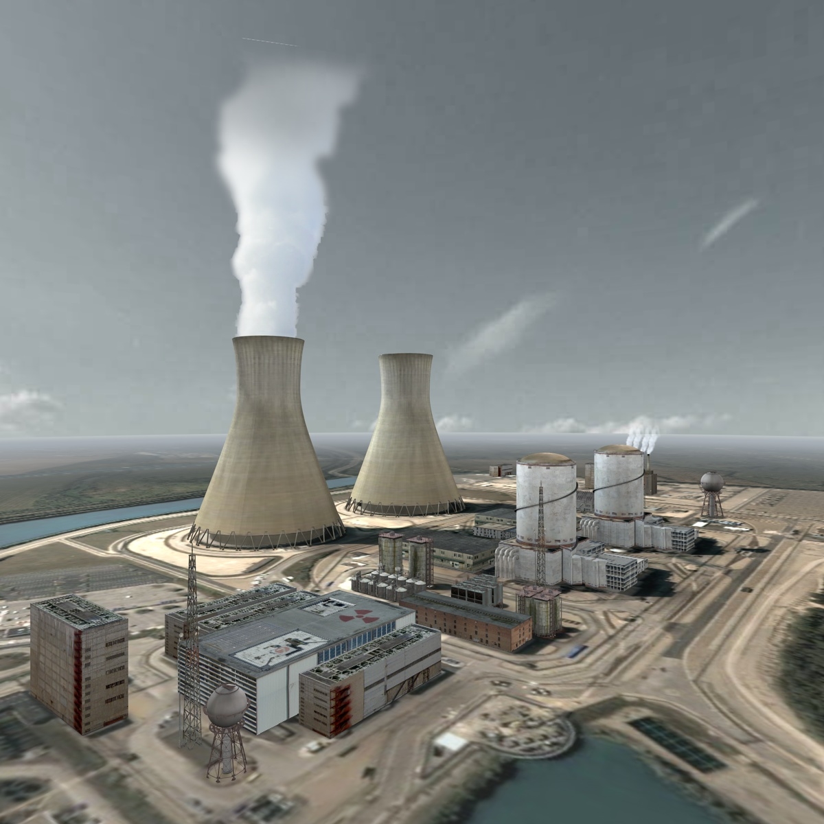 nuclear power plant 3d model