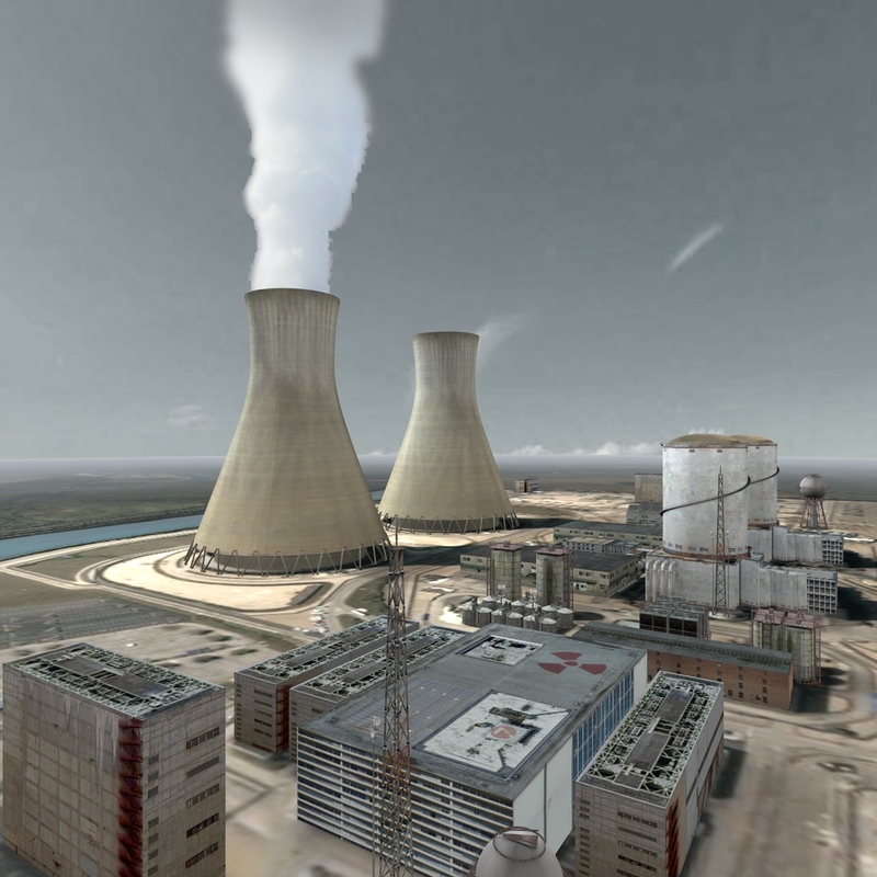 nuclear power plant 3d model