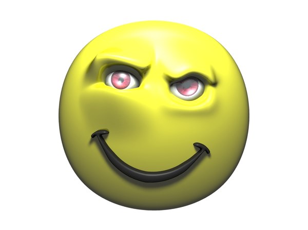 evil smile face 3d model