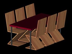 6 chairs c4d free