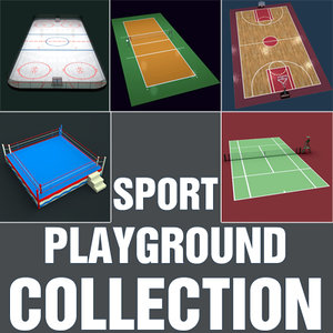3d sport playground court