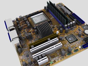 asus motherboard 3d model