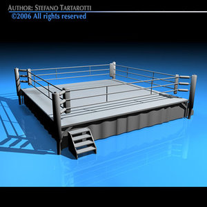 boxing ring 3d dxf