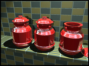 red jars 3d 3ds