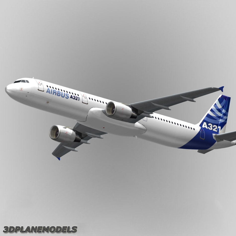 3d model airbus a321 house livery