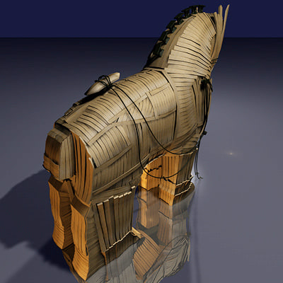 trojan horse 3d model