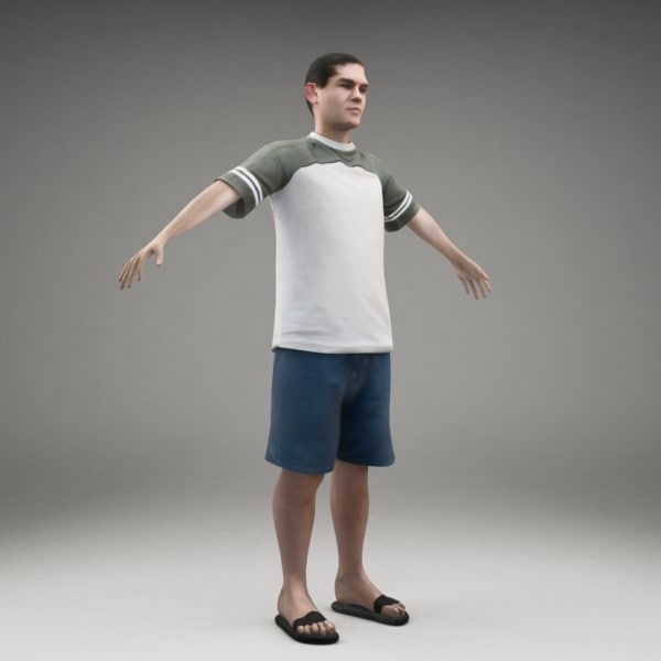 axyz rigged characters 3d model