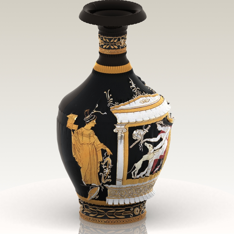 antique greek vases 3d max