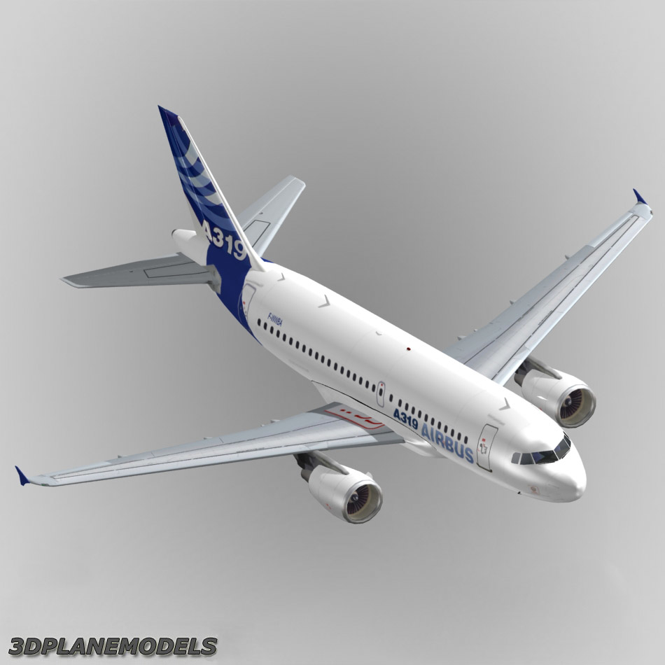 airbus a319 house livery 3d max