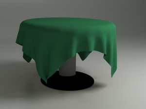 dining table soft fabric 3d model