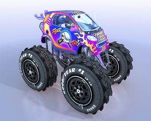 3d monster truck smart model