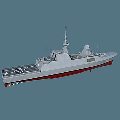 formidable class frigates singapore 3d model