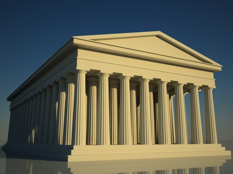 3d model acropolis temple