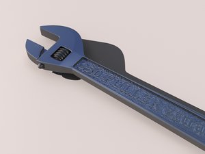 adjustable wrench 3d max