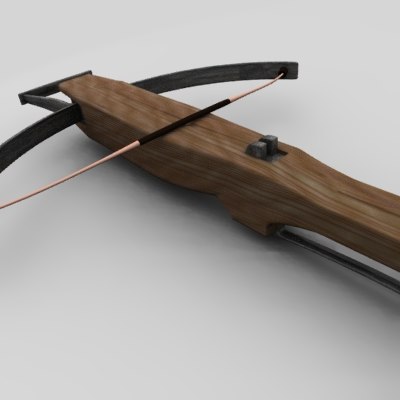 3d bow arrow crossbow model