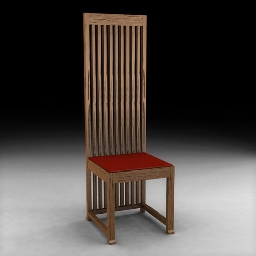 3d Model Chair Frank Lloyd Wright   3d Model Chair Frank Lloyd Wright 600 