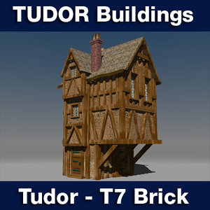 3ds t7 tudor style medieval building