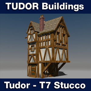3dsmax t7 tudor style medieval building