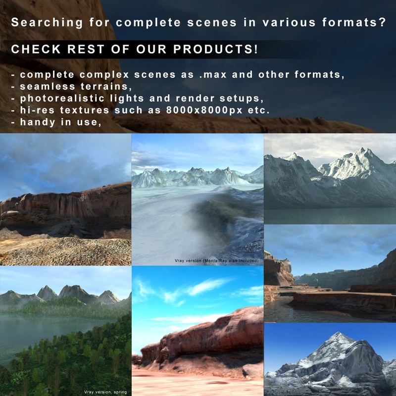 3d Model Mountains Scene