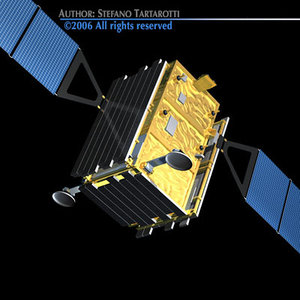 satellite sat skymed 3d model