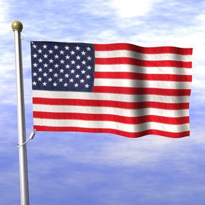 3d american flag