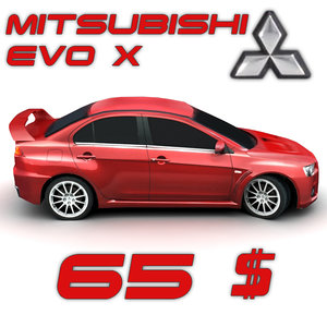 3d mitsubishi lancer evolution 10 model