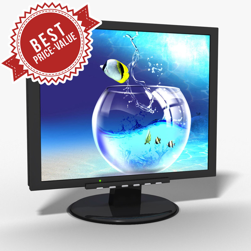 3d model pc monitor lcd