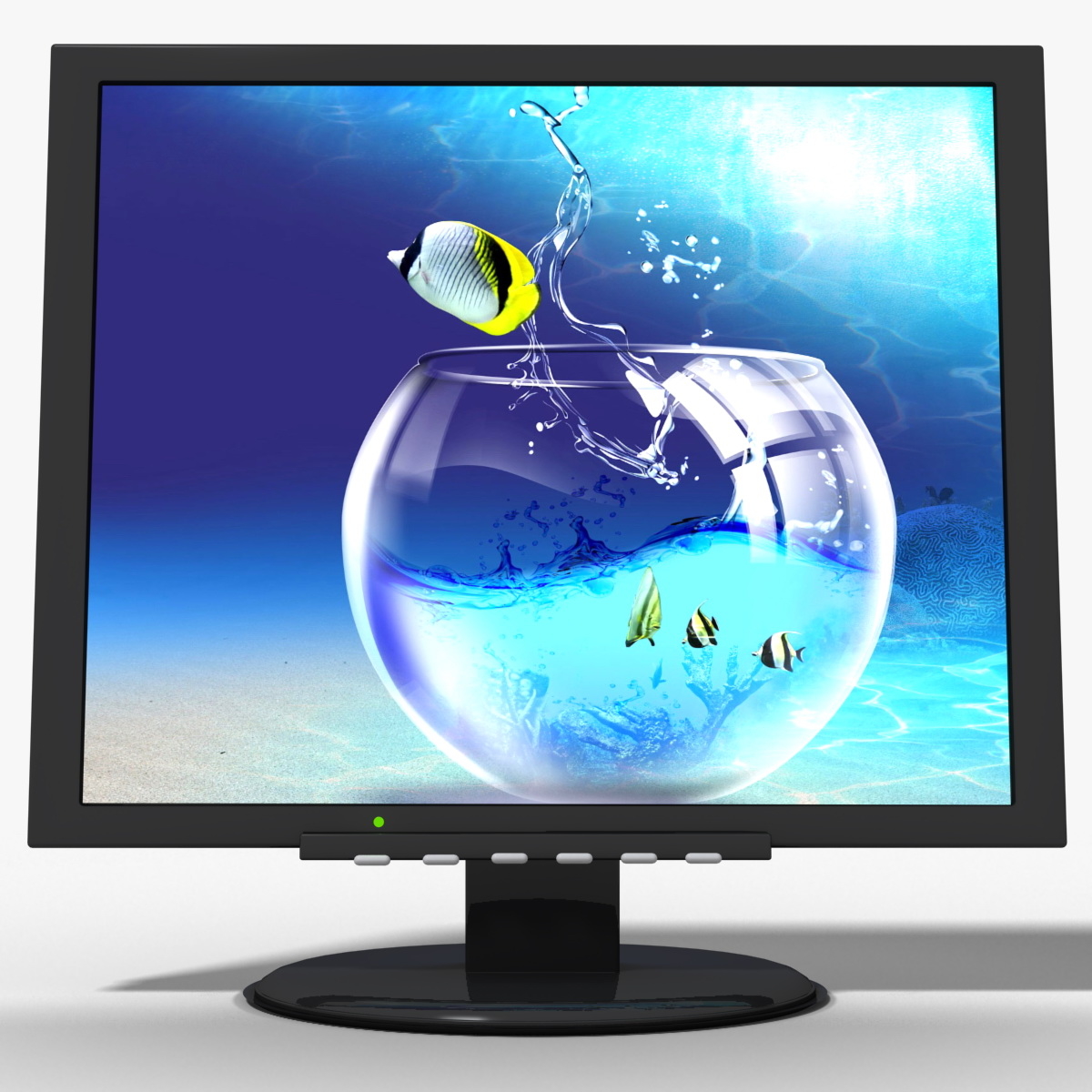 3d model pc monitor lcd