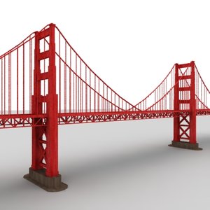 bridge polygonal 3d model