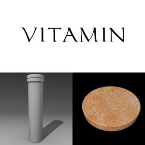 3d vitamin box