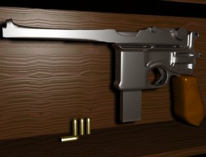 free gun pistol 3d model