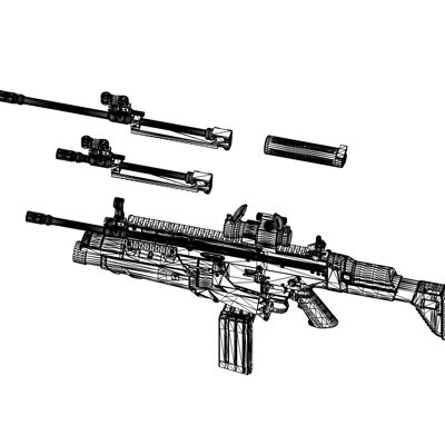 3d Army Sof Combat Assault Rifle Model