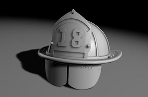 3d model fireman helmet