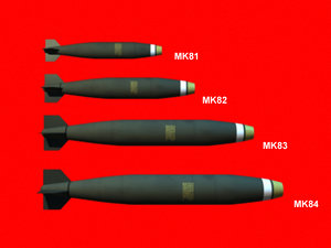 3d model mk series bombs