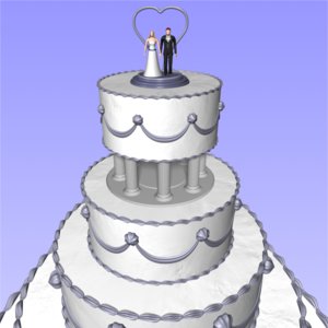 3d wedding cake figures